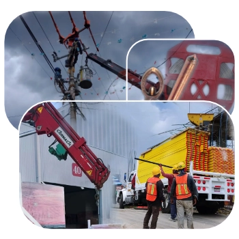 Proyecto eléctrico con materiales, transporte y maniobras 